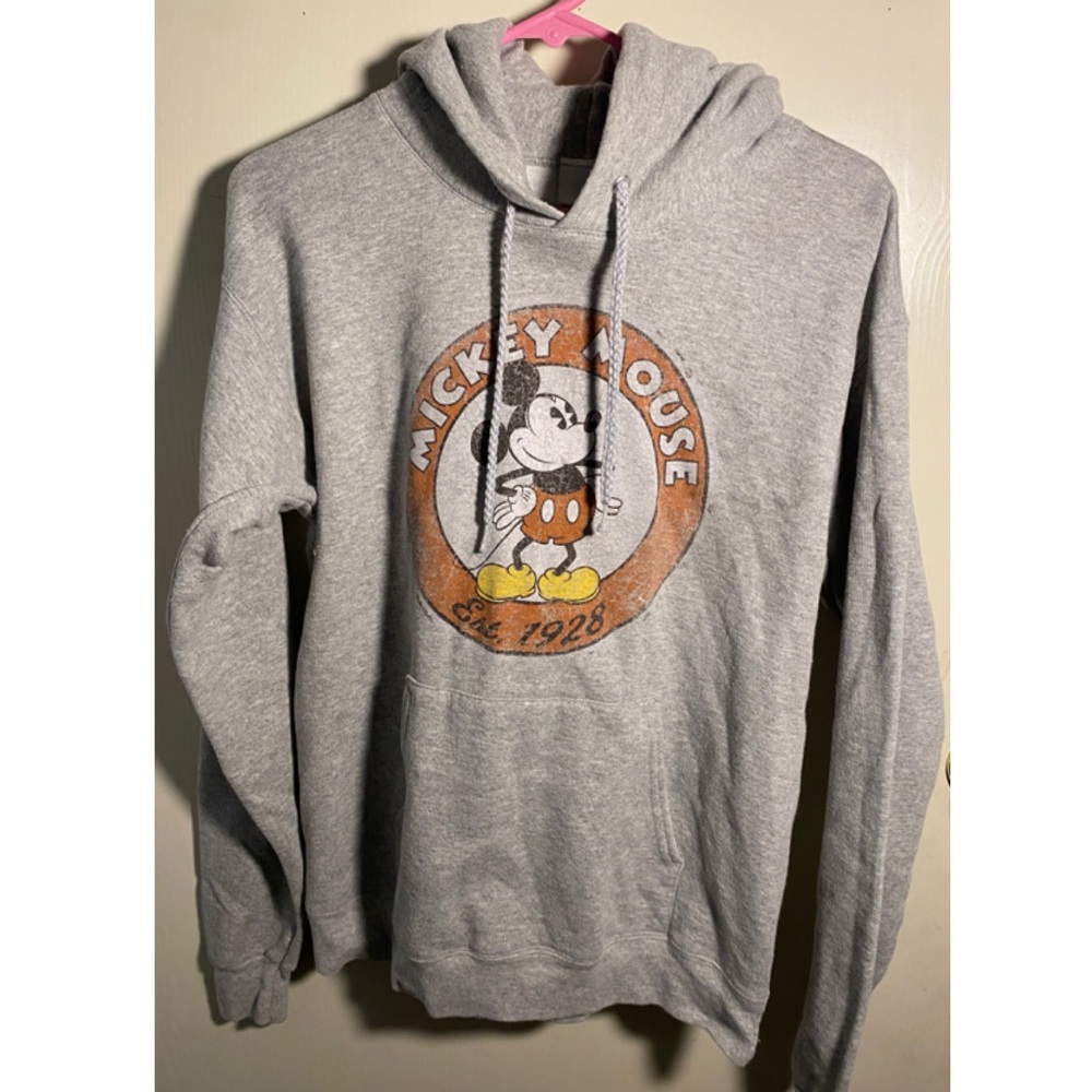 Disney Gray Hoodie with Mickey Mouse Graphic